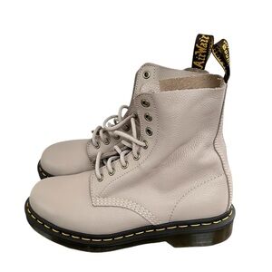 Dr. Martens Cream Lace Up Boots